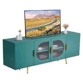 VEVOR TV Stand for TVs up to 75 in Modern Entertainment Center with Glass Doors