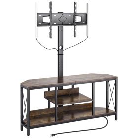 VEVOR 45" TV Stand with Mount for up to 75 in TVs, Entertainment Center with Power Outlet & LED Lights