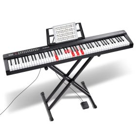 VEVOR 88 Key Digital Piano Keyboard Semi Weighted Electric Portable with Stand