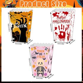 Halloween Popcorn Boxes In 3 Designs. Halloween Party Supplies In 3 Styles, 4 Of Each Style, 12 In Total (Option: 3models and 12items)
