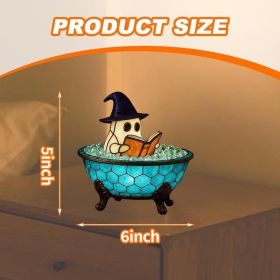 3D Physical Ghost Bubble Bath Luminous Statues, Halloween Ghost Luminous Statues, Cute Luminous Statues For Bathroom Decor, Ghost-Themed Bathtub (Option: As shown in the figure)